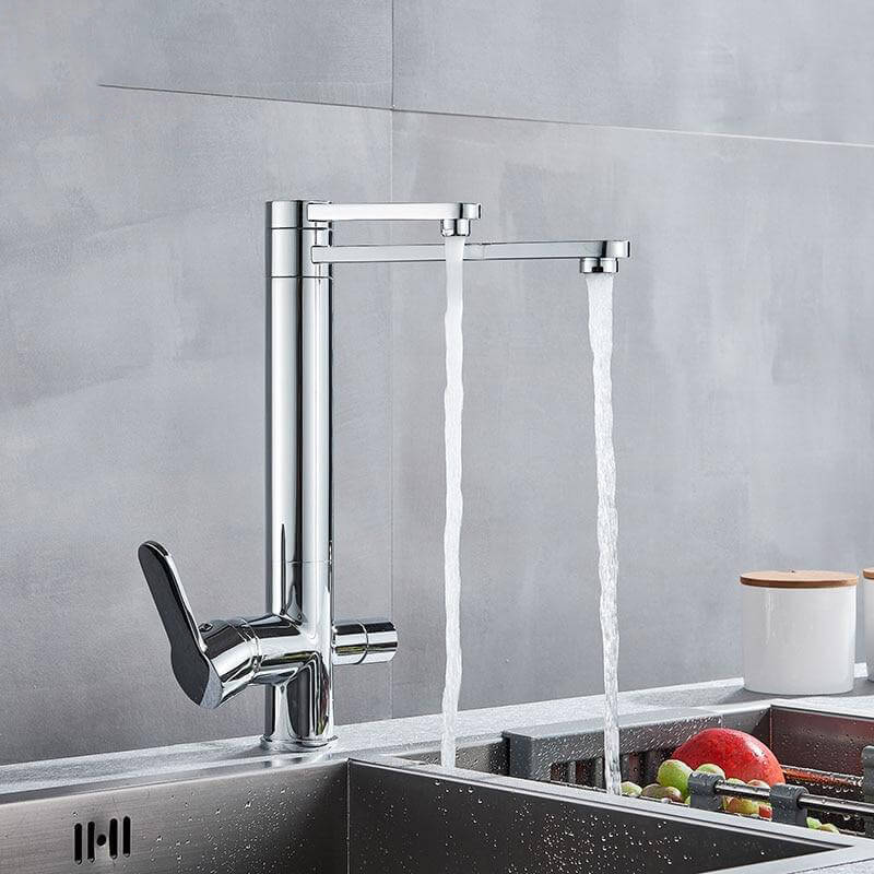 Wholesale Pull Out Brass Kitchen Mixer Faucets Sprayer Taps Stainless Steel 304 Pull Down Sink Water Taps Hand Kitchen Faucet