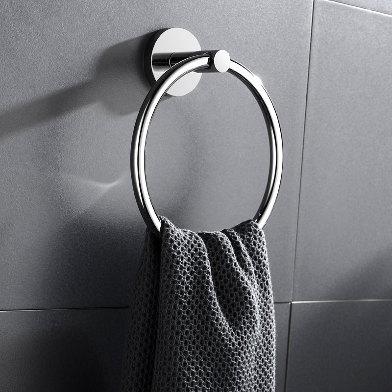 New SUS304 Stainless Steel Bathroom Hardware Set | Chrome Polished Paper Holder Robe Hook Towel Bar Ring Bathroom Accessories - WELQUEEN