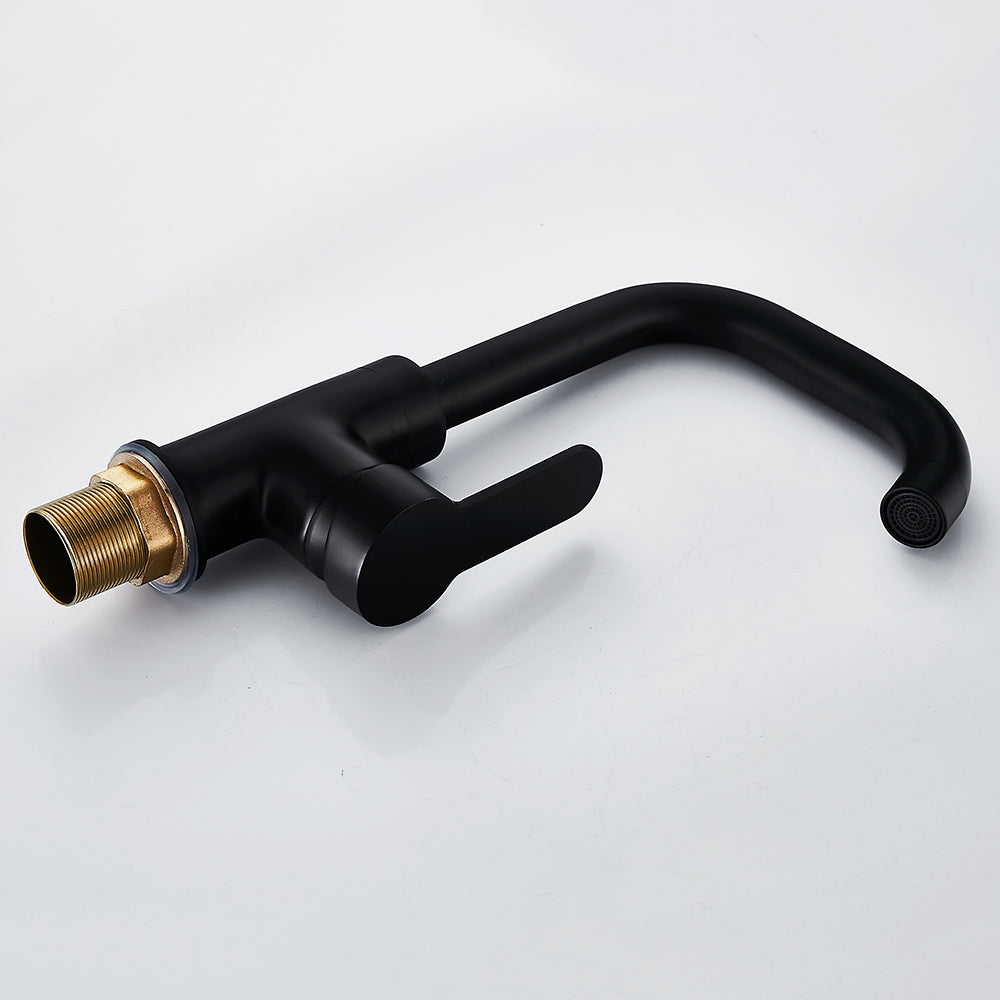 Bathroom Faucet Basin Mixer Black Sink Mixer Taps Kitchen Single Lever Faucet Sink Tap Water Kitchen Faucet Bathroom Accessories - WELQUEEN