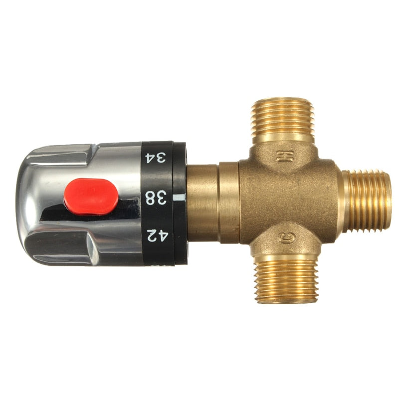 NEW 1PC Brass Pipe Thermostat Faucet Thermostatic Mixing Valve Bathroom Water Temperature Control Faucet Cartridges - WELQUEEN