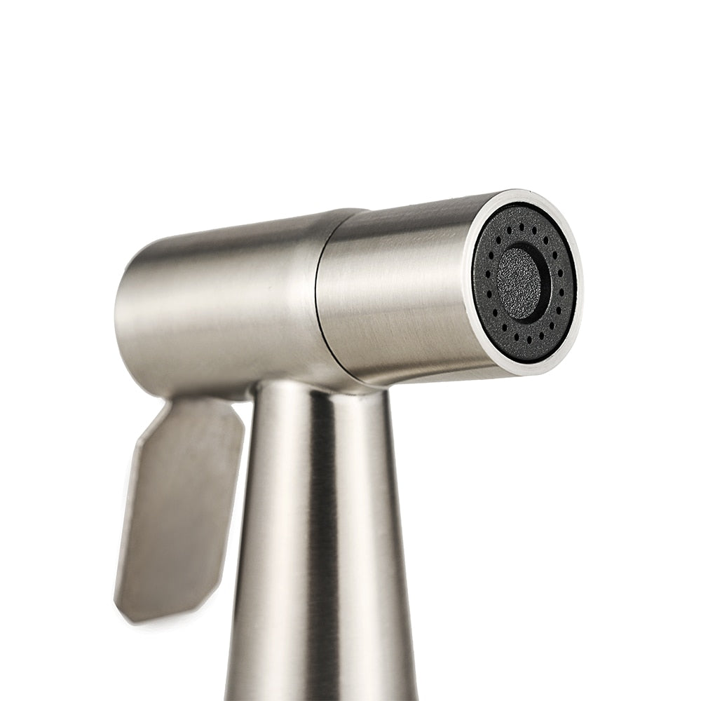Handheld Toilet Bidet Faucet Sprayer Stainless Steel Bathroom Hand Bidet Spraye Set Toilet Self Cleaning Shower Head No Punch - WELQUEEN