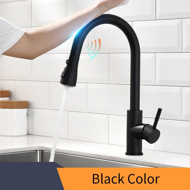 Smart Touch Kitchen Faucets Crane For Sensor Kitchen Water Tap Sink Mixer Rotate Touch Faucet Sensor Water Mixer - WELQUEEN HOME DECOR