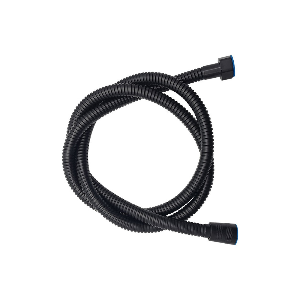 1.4M Black Stainless Shower Head Hose Bathroom Shower Hose Handheld Shower Water Pipe Fittings Replacement Soft Water Pipe G1/2 - WELQUEEN