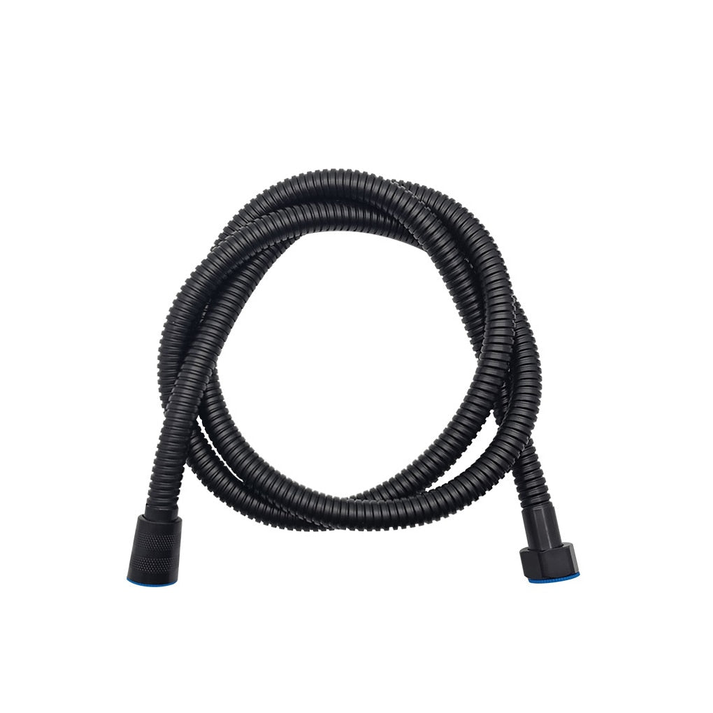 1.4M Black Stainless Shower Head Hose Bathroom Shower Hose Handheld Shower Water Pipe Fittings Replacement Soft Water Pipe G1/2 - WELQUEEN