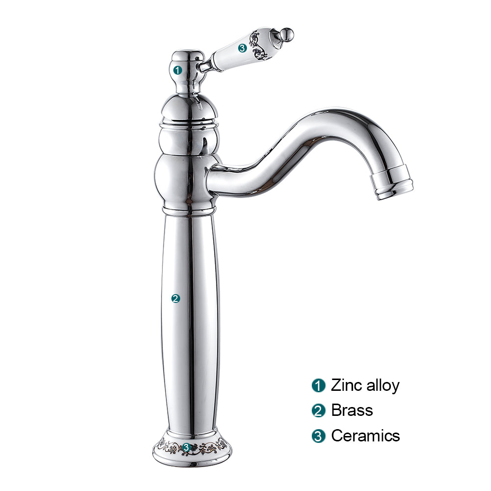 New Deck Bathroom Basin Sink Mixer Tap Polished Antique/Black Faucet Waterfall Faucet Bathroom Faucet - WELQUEEN