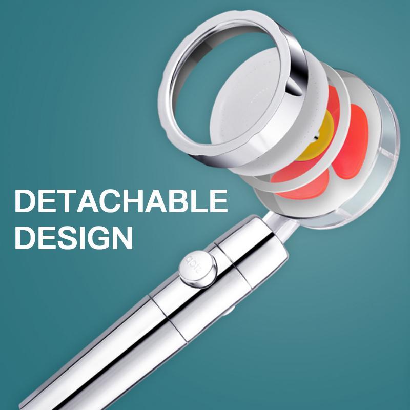 High Pressure Water Saving Spray Shower Head 360 Rotated Rainfall Shower Head Fan Bath Hand-held Pressurized Massage Shower Head - WELQUEEN