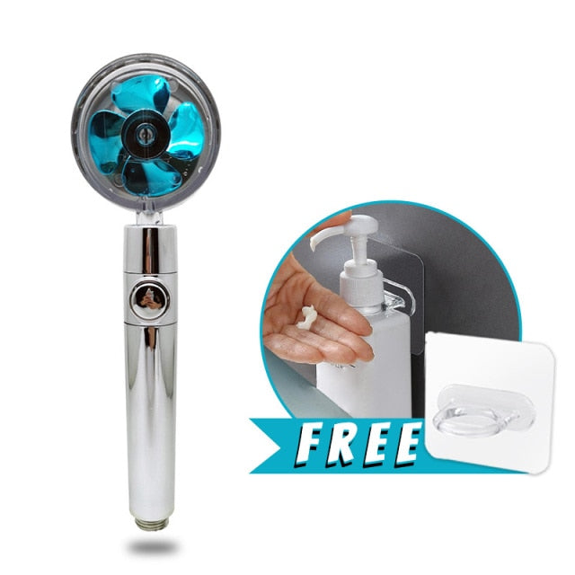 High Pressure Water Saving Spray Shower Head 360 Rotated Rainfall Shower Head Fan Bath Hand-held Pressurized Massage Shower Head - WELQUEEN