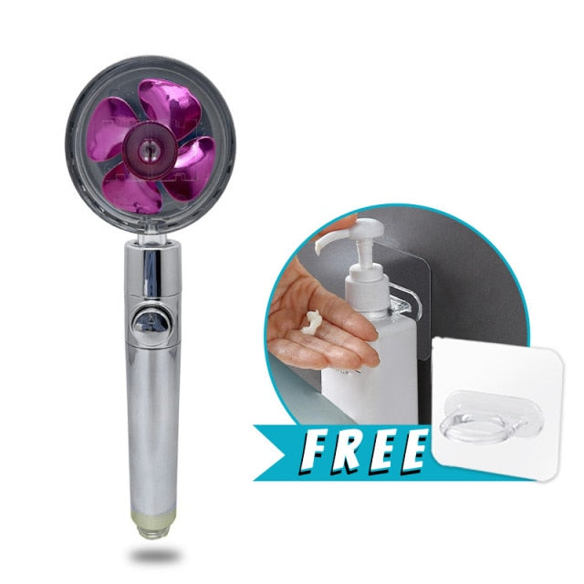 High Pressure Water Saving Spray Shower Head 360 Rotated Rainfall Shower Head Fan Bath Hand-held Pressurized Massage Shower Head - WELQUEEN