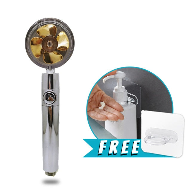 High Pressure Water Saving Spray Shower Head 360 Rotated Rainfall Shower Head Fan Bath Hand-held Pressurized Massage Shower Head - WELQUEEN