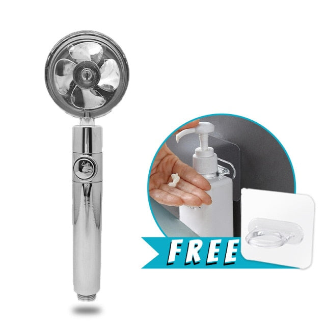 High Pressure Water Saving Spray Shower Head 360 Rotated Rainfall Shower Head Fan Bath Hand-held Pressurized Massage Shower Head - WELQUEEN