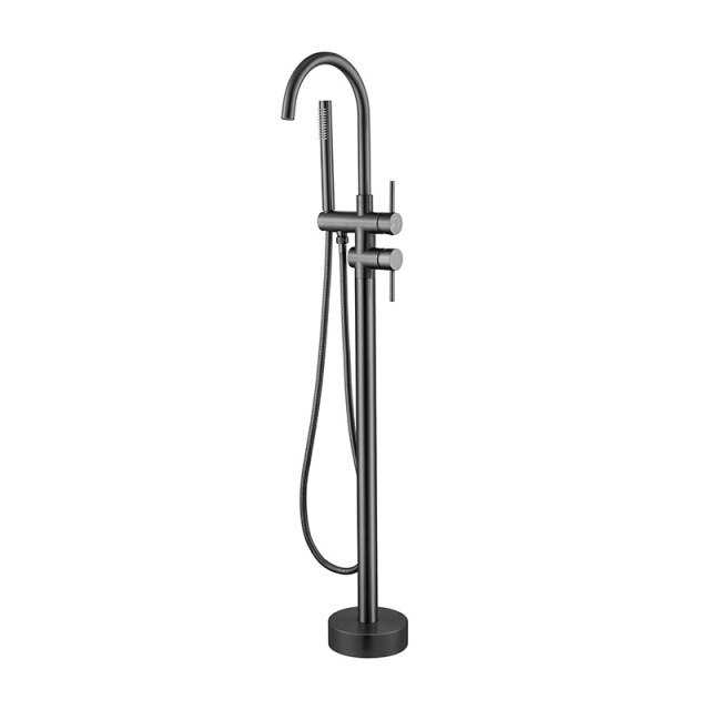 Bathroom bathtub faucet mixer freestanding bathtub faucet bathtub tap gun grey hot and cold water bath tub faucet floor mounted - WELQUEEN HOME DECOR