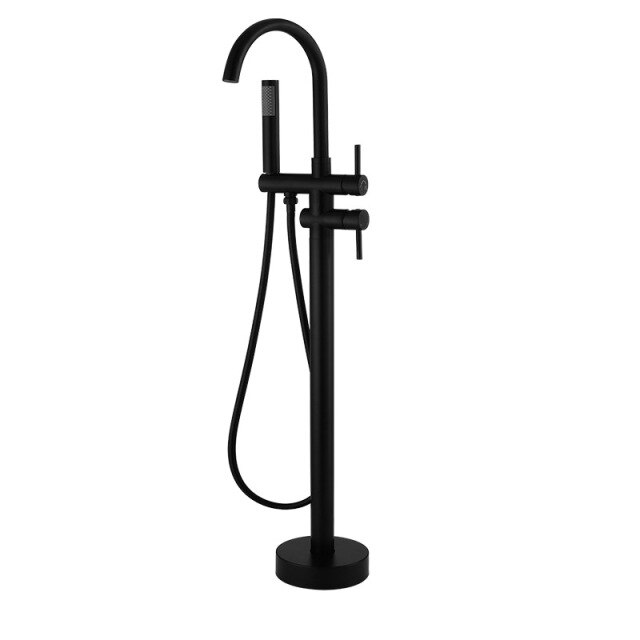 Bathroom bathtub faucet mixer freestanding bathtub faucet bathtub tap gun grey hot and cold water bath tub faucet floor mounted - WELQUEEN HOME DECOR