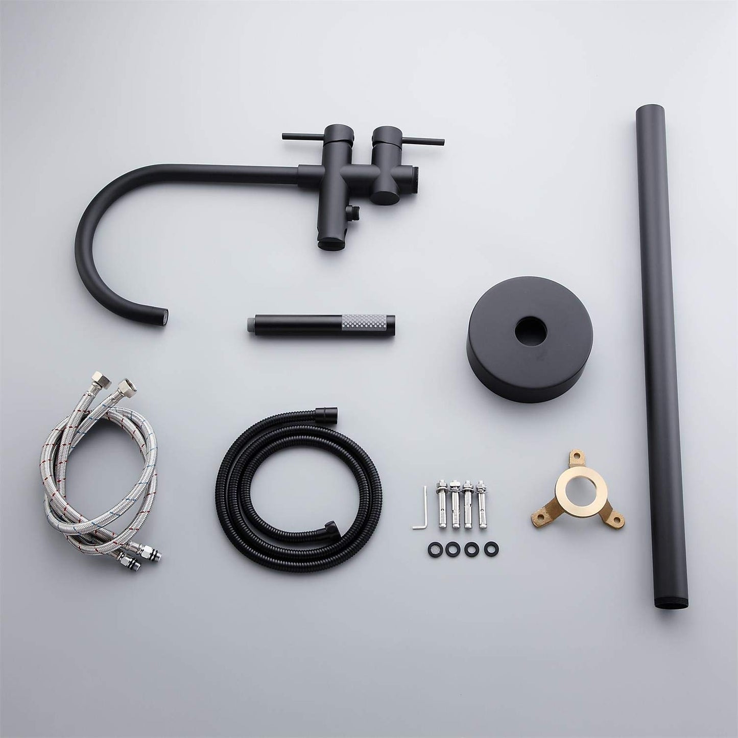Bathroom bathtub faucet mixer freestanding bathtub faucet bathtub tap gun grey hot and cold water bath tub faucet floor mounted - WELQUEEN HOME DECOR