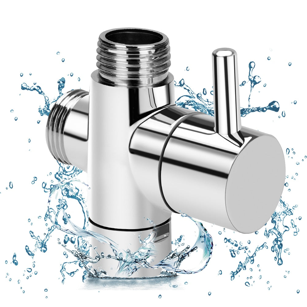 3-Way Shower Diverter Valve – Sink Faucet Splitter With Adapters For Kitchen, Bathroom & Bathtub | Brass Construction 3-Way Shower Diverter Valve – Sink Faucet Splitter With Adapters For Kitchen, Bathroom & Bathtub | Brass Construction