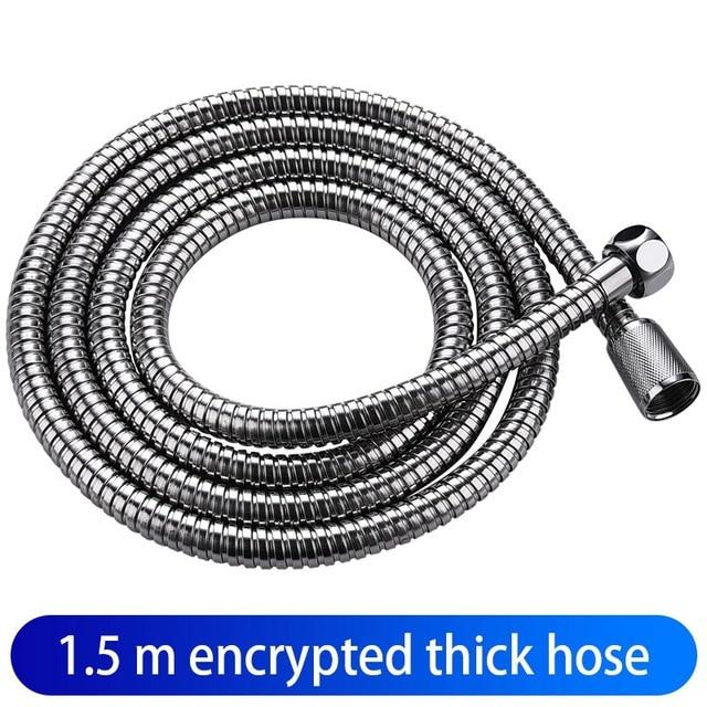 1.5m/2m/3m Stainless Steel Shower Hose High Quality Encryption Explosion-proof Hose Spring Tube Pull Tube Bathroom Accessories - WELQUEEN