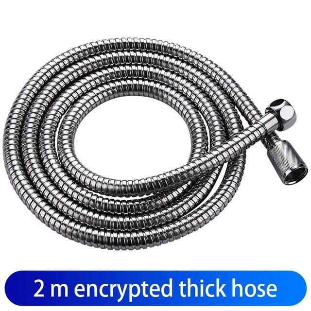 1.5m/2m/3m Stainless Steel Shower Hose High Quality Encryption Explosion-proof Hose Spring Tube Pull Tube Bathroom Accessories - WELQUEEN