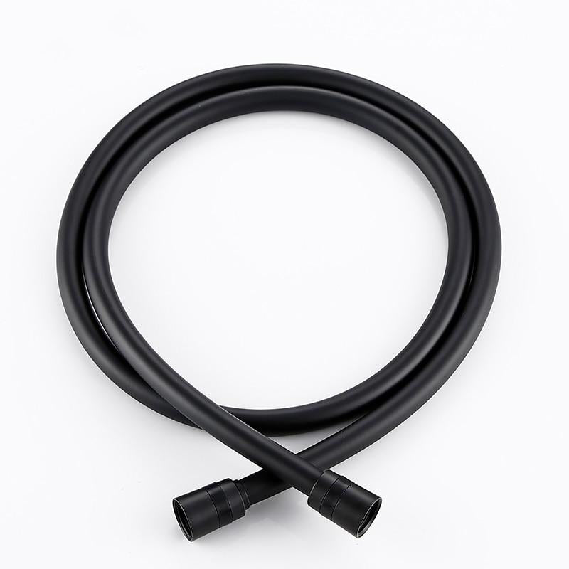 1.5m Shower Hose Flexible Matte Black PVC Shower Explosion-proof Home Bathroom Pipe Fittings Hose - WELQUEEN