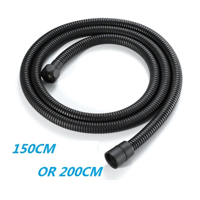 Matt Black 1.5m 2m Shower Hose Soft Shower Pipe Common Flexible Bathroom Water Pipe Stainless steel - WELQUEEN