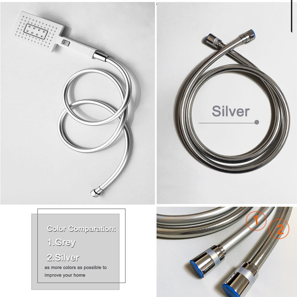 New Bathroom Shower Hose High Pressure PVC Handheld Shower Plumbing Flexible Hose GI/2 Universal Interface Anti Winding Fixture - WELQUEEN