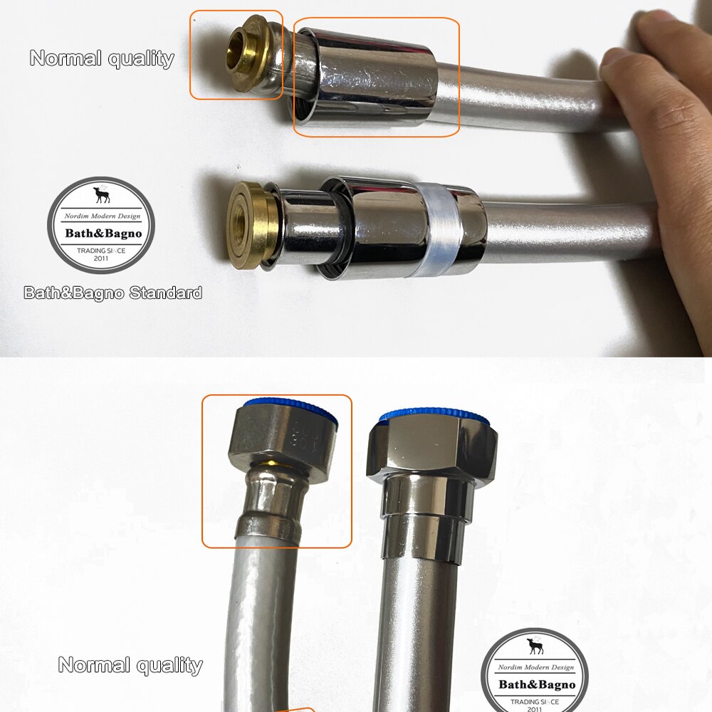 New Bathroom Shower Hose High Pressure PVC Handheld Shower Plumbing Flexible Hose GI/2 Universal Interface Anti Winding Fixture - WELQUEEN
