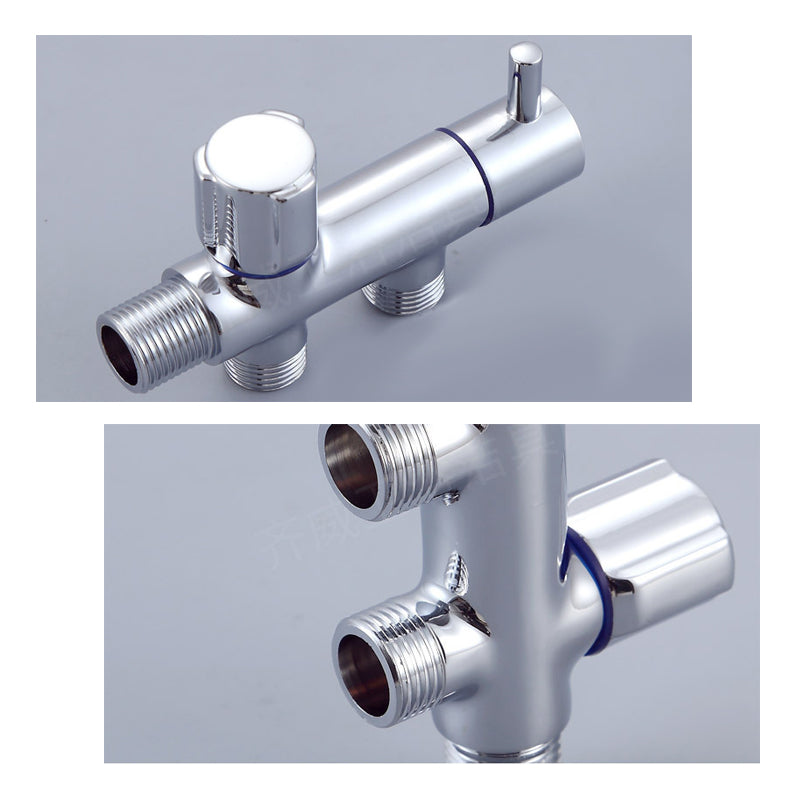Bathroom Faucet Valve Angle Valve Single Inlet Double Outlet Double Control Valve for Shower Head Toilet Sink Basin Water Heater - WELQUEEN WELQUEEN HOME DECOR