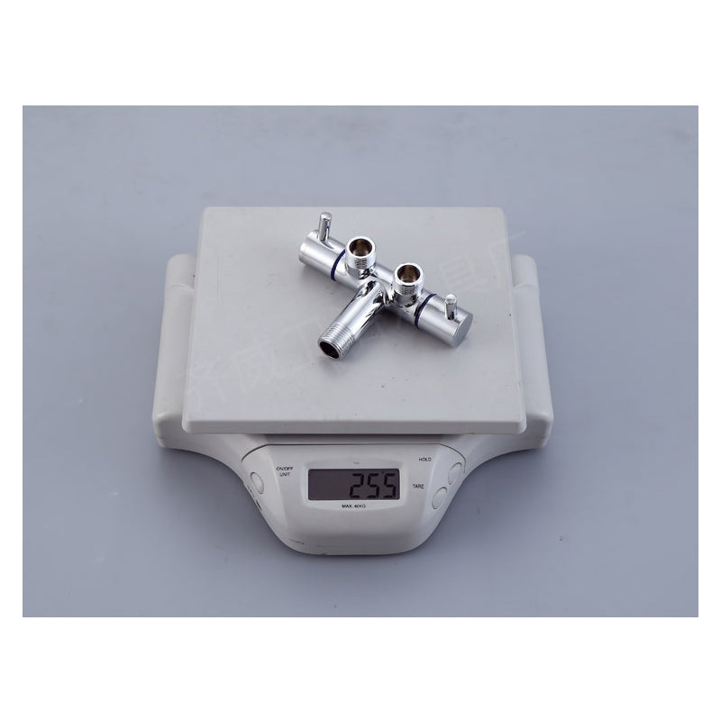 Bathroom Faucet Valve Angle Valve Single Inlet Double Outlet Double Control Valve for Shower Head Toilet Sink Basin Water Heater - WELQUEEN