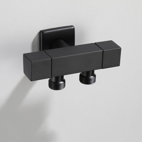Black Multi-Function Washing Machine Faucet Brass Bathroom Mop Tap Water Taps Angle Valve - WELQUEEN