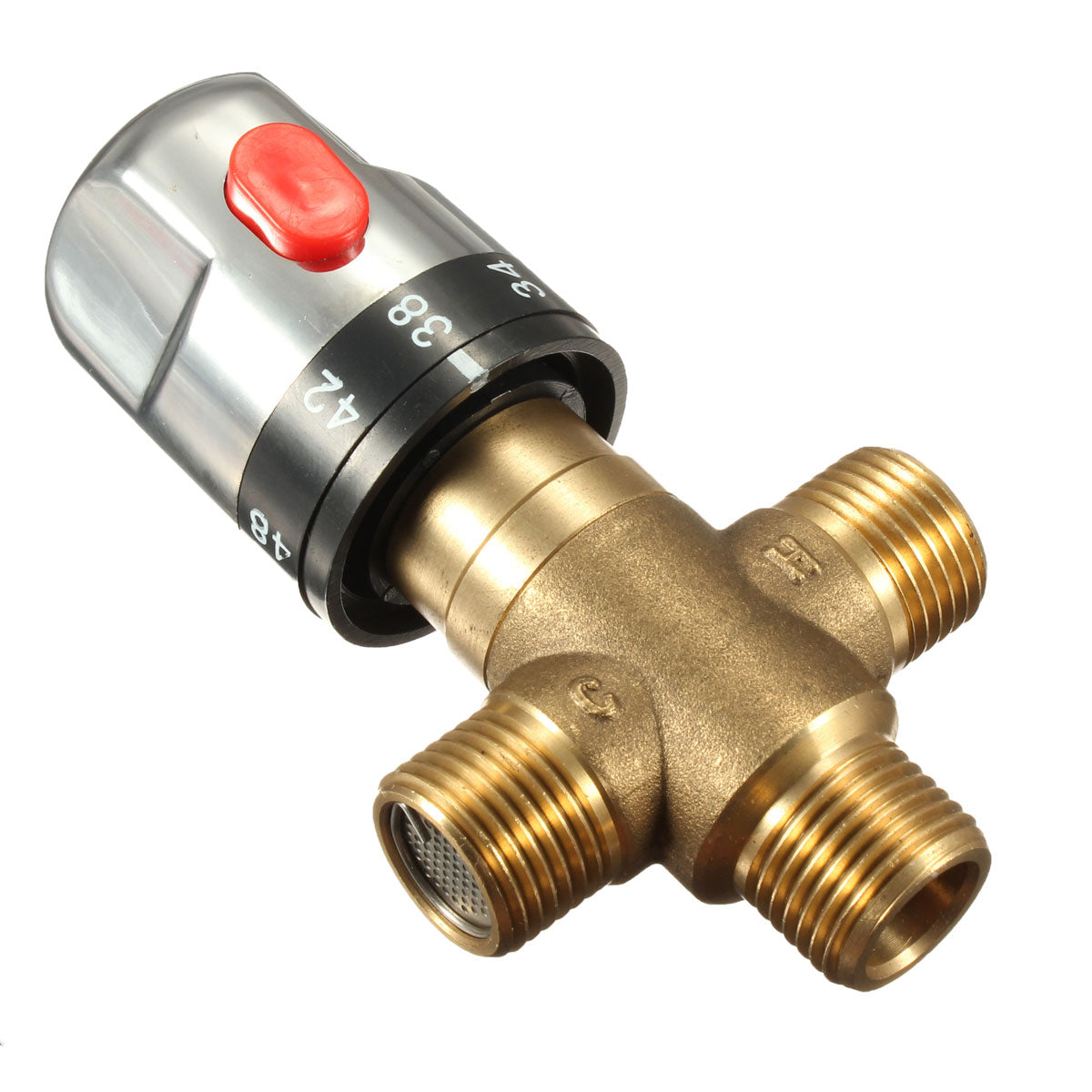 NEW 1PC Brass Pipe Thermostat Faucet Thermostatic Mixing Valve Bathroom Water Temperature Control Faucet Cartridges - WELQUEEN