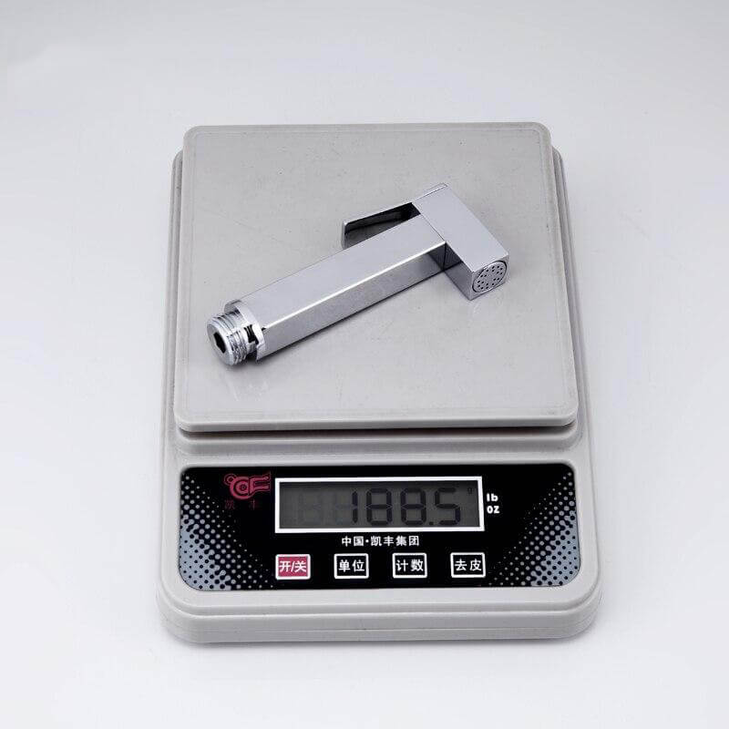 Solid Brass Single Cold Water Corner Valve Bidet Function square Hand Shower Head Tap Crane 90 Degree Switch - WELQUEEN