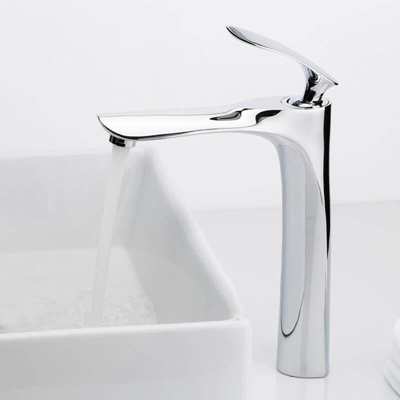 Cheerup Curve Basin Faucet – Single Brass Mixer Tap In Black, White, Or Chrome