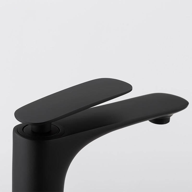 Black Brass Basin Faucet Single Handle Waterfall Basin Mixer Tap Hot & Cold Bathroom Faucets Sink Waterfall Faucet - WELQUEEN