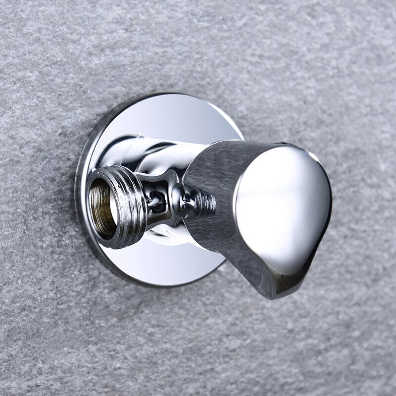 Solid Brass 1 In 2 Out High Quality Triangle Valve Wall Mount Bathroom Toilet Faucet Angle Switch G1/2" Male Thread Stop Valve - WELQUEEN WELQUEEN HOME DECOR