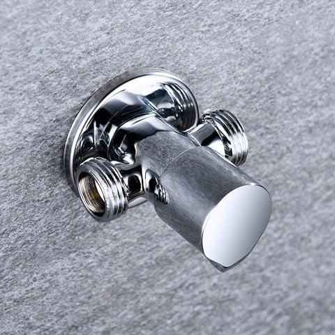 Solid Brass 1 In 2 Out High Quality Triangle Valve Wall Mount Bathroom Toilet Faucet Angle Switch G1/2