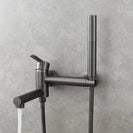 Brass Bathtub Faucet Set Bathroom Wall Mounted Bathtub Faucet with Bidet Sprayer for Showering