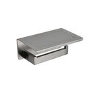 Toilet Paper Holder with Shelf Stainless Steel Paper Roll Holder Wall Mounted Bathroom Hardware Set (Matte Black)