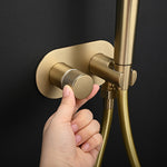 Brass Portable Toilet Bidet Sprayer Faucet Hot Cold Water Mixer Handheld Hygienic Shower Bidet Set Toilet Bidet Tap Black Gold