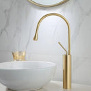 Basin Faucets Modern White Bathroom Faucet Waterfall faucets Single Hole Cold and Hot Water Tap Basin Faucet Mixer Taps