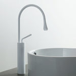 Basin Faucets Modern White Bathroom Faucet Waterfall faucets Single Hole Cold and Hot Water Tap Basin Faucet Mixer Taps