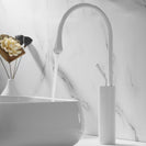 Basin Faucets Modern White Bathroom Faucet Waterfall faucets Single Hole Cold and Hot Water Tap Basin Faucet Mixer Taps