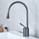 Basin Faucets Modern White Bathroom Faucet Waterfall faucets Single Hole Cold and Hot Water Tap Basin Faucet Mixer Taps
