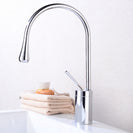 Basin Faucets Modern White Bathroom Faucet Waterfall faucets Single Hole Cold and Hot Water Tap Basin Faucet Mixer Taps