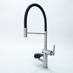 Kitchen Faucet with Cup Washer Pull Down Sprayer Stainless Steel Kitchen Sink Faucet with Deck Plate Glass Rinser Single Hole Brushed Nickel