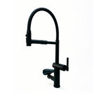 Kitchen Faucet with Cup Washer Pull Down Sprayer Stainless Steel Kitchen Sink Faucet with Deck Plate Glass Rinser Single Hole Brushed Nickel