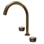 2 Handles 3 Holes Widespread Bathroom Sink Faucet Antique Brass Bathroom Vanity Faucet Basin Mixer Tap Faucet