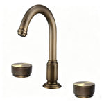 2 Handles 3 Holes Widespread Bathroom Sink Faucet Antique Brass Bathroom Vanity Faucet Basin Mixer Tap Faucet