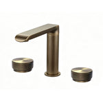 2 Handles 3 Holes Widespread Bathroom Sink Faucet Antique Brass Bathroom Vanity Faucet Basin Mixer Tap Faucet