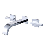 Basin Faucets Brass Sink Faucet Wall Mounted Taps Black Dual Handles Basin Mixer Tap Bathroom Waterfall Faucets