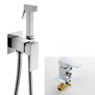 Solid Brass Single Cold Water Corner Valve Bidet Function square Hand Shower Head Tap Crane 90 Degree Switch