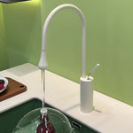 Pull-Out Kitchen Faucet 360° Swivel Chrome Kitchen Sink Faucet Water Drop Brass Single Handle Sink Faucet