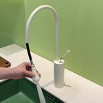 Pull-Out Kitchen Faucet 360° Swivel Chrome Kitchen Sink Faucet Water Drop Brass Single Handle Sink Faucet